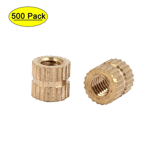 Tuneway 250 Pcs Female Thread Brass Knurled Threaded Insert Embedment Nuts Assortment Kit M2 / M3 /M4 Tuneway 250 Pcs Female Thread Brass Knurled Threaded Insert Embedment Nuts Assortment Kit M2 / M3 /M4